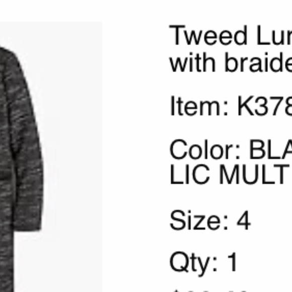 Manteau Lady J.Crew Tweed Lurex – Taille 6 – Neuf Avec étiquettes
